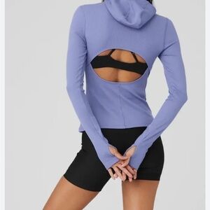 ALO Yoga Lavender Open-Back Hoodie